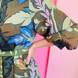 Botanical Long Sleeve Mini Dress