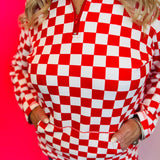 Red & White Checkered Pullover