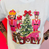 Holly Jolly Nutcrackers Bling Tee