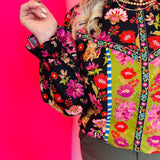 Exclusive Floral Border Top