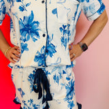 Blossom Short Sleeve Ruffle Pajama Set