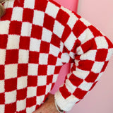 Red Checkered Cardigan