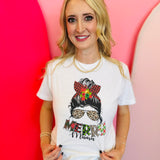 Holiday Merry Mama graphic tee for festive seasonal style.