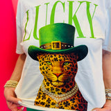 Lucky Leopard Rhinestone Tee