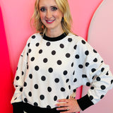 Black/White Polka Dot Skort Set