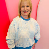 Blue Patchwork Skort Set