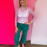 Pink Star Mesh Top