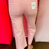 Zenana Pink Pintuck Crop Jeans
