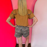 Safari Chic Ava Flutter Sleeve Blouse