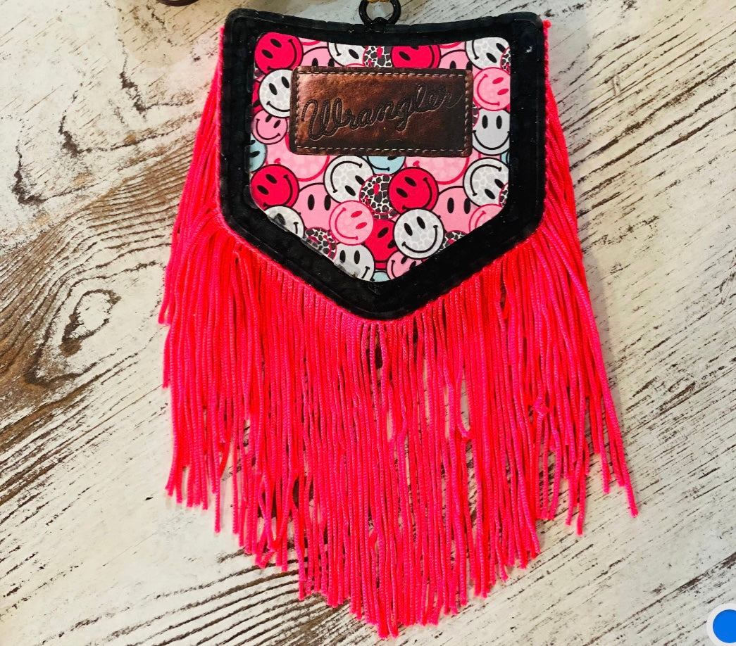 Jean pocket freshie with fringe