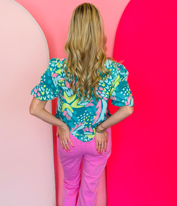 Spring Crocus Pink Cropped Jeans
