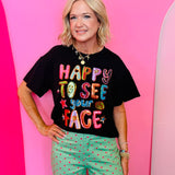 Sequin Happy Top