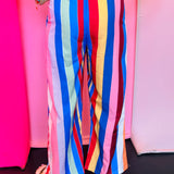 Multicolor Stripe Beach Pants