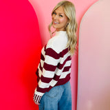 Cabernet Striped Sweater