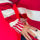 Hot Pink Striped Sweater