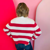 Hot Pink Striped Sweater