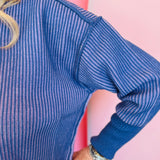 Marlin Blue Two-Tone Sweater