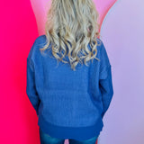 Marlin Blue Two-Tone Sweater