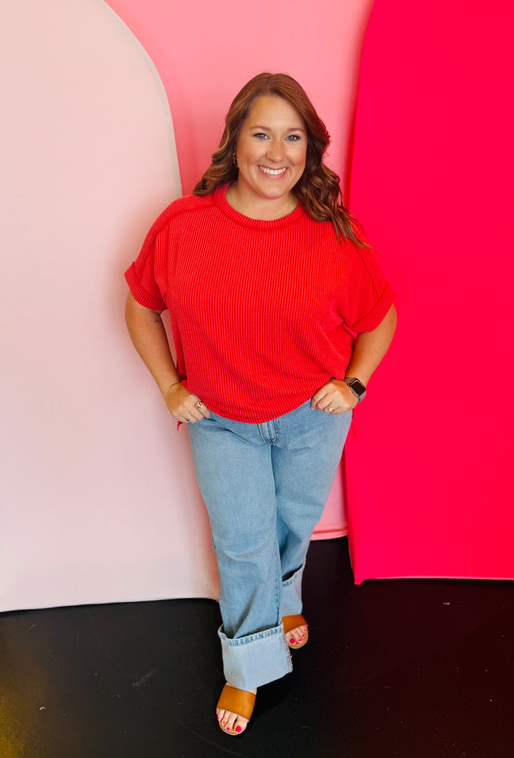 Ruby Raised Ribbed Top (Plus)