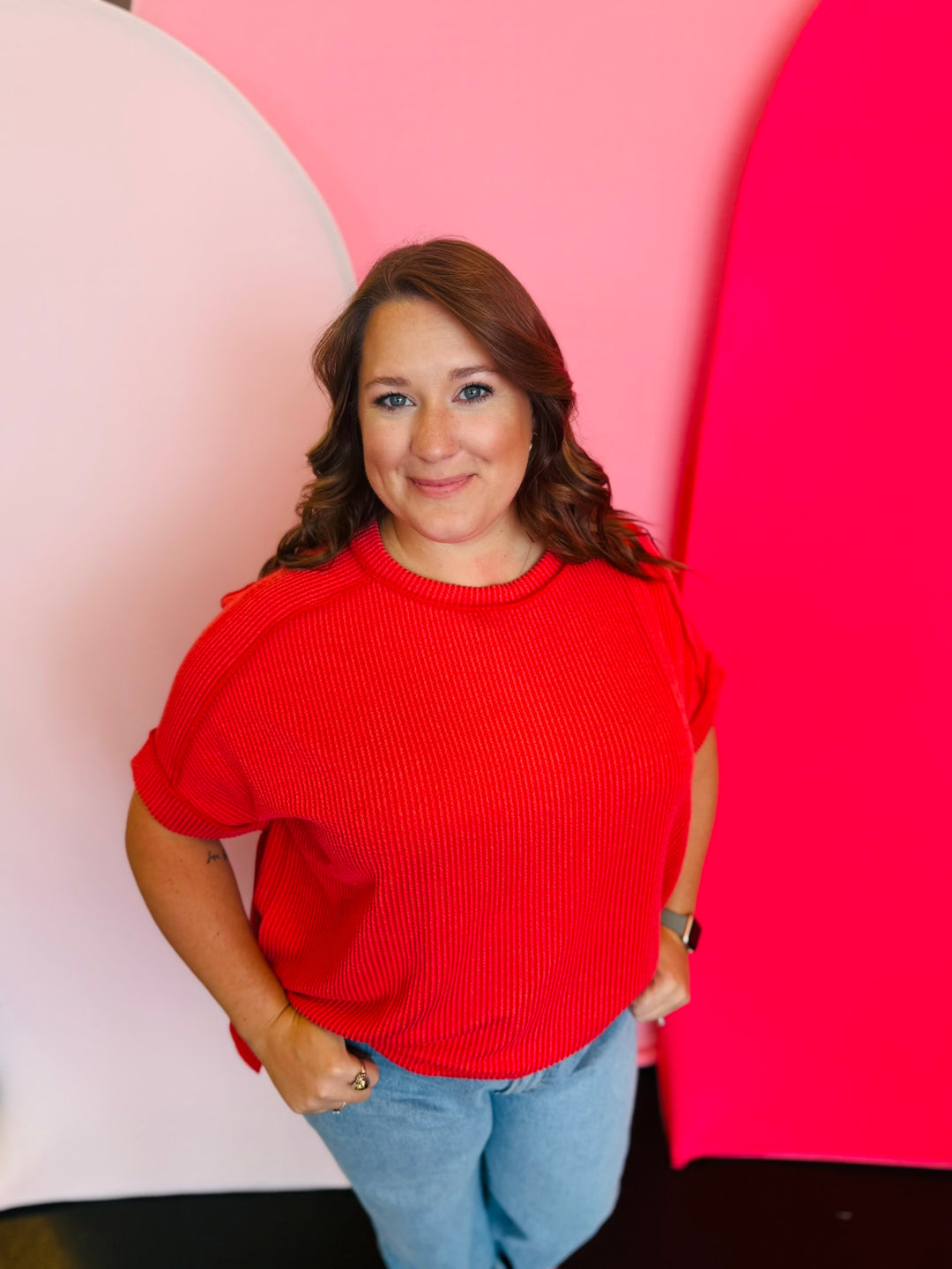 Ruby Raised Ribbed Top (Plus)