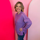 Lavender Two-Tone Sweater