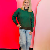 Dark Olive Two-Tone Sweater