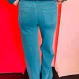 Judy Blue Teal Wide Leg Jeans