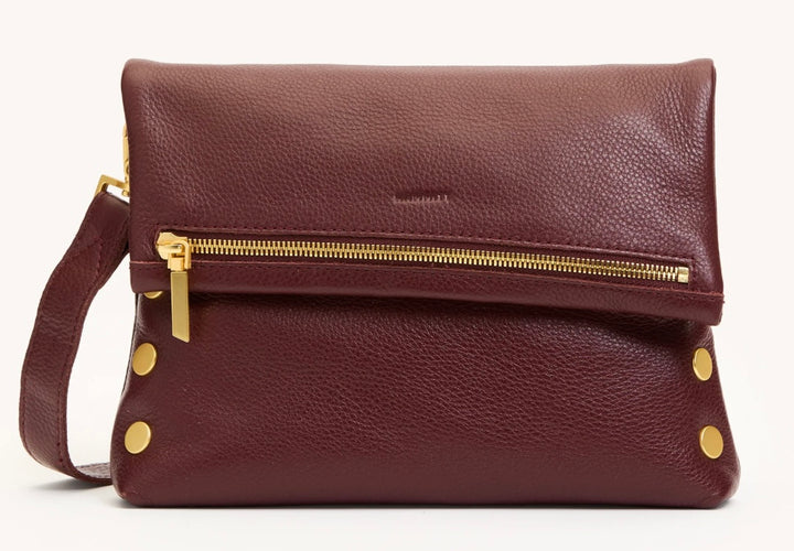 Hammitt VIP Medium - A luxurious cherrywood red handbag with gold hardware.