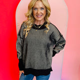 Black & White Two-Tone Sweater