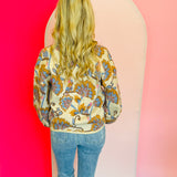 Taupe Jacquard Cardigan