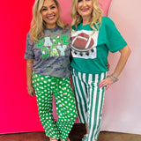 Green Polka Dot Barrel Pants