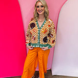 Orange Tulip Washed Denim Relaxed Pants