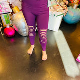 Eggplant Cut Out Leggings