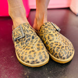 Leopard Josephine Embroidered Clogs