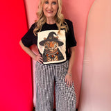 Jewel Collared Tiger Witch Patch Tee (Black)