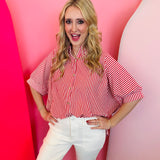 Ruby Striped Oversized Top