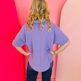 Lavender Collared Top