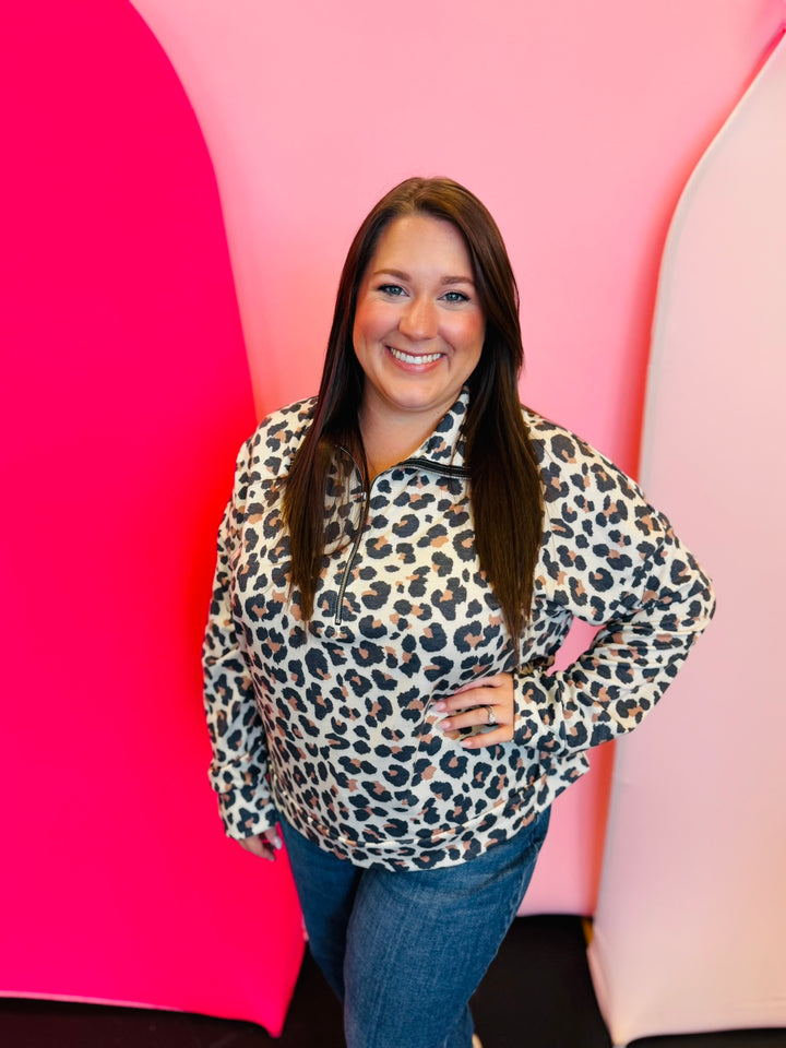 Leopard Pullover Top