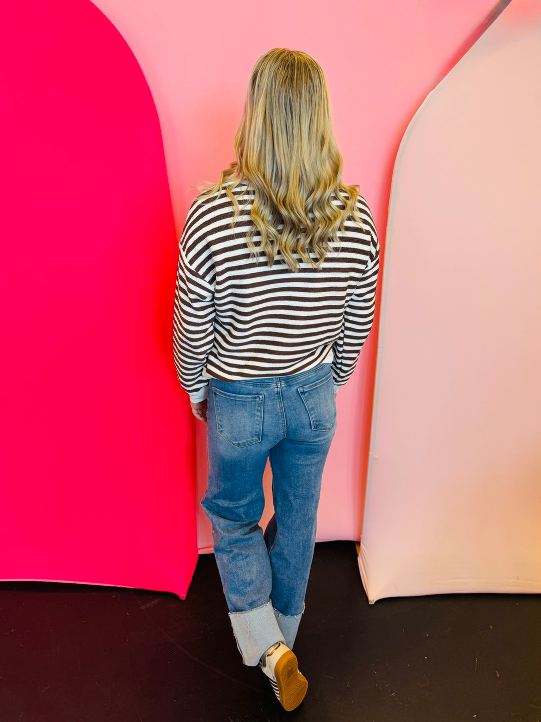 Brown Striped Pullover