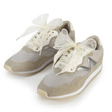 Cream Curly Organza Shoelaces