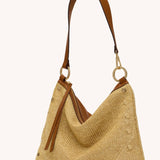 Hammitt Kyle Large Cocoa Raffia Handbag