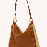 Hammitt Kyle Large Cocoa Raffia Handbag