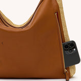 Hammitt Kyle Large Cocoa Raffia Handbag