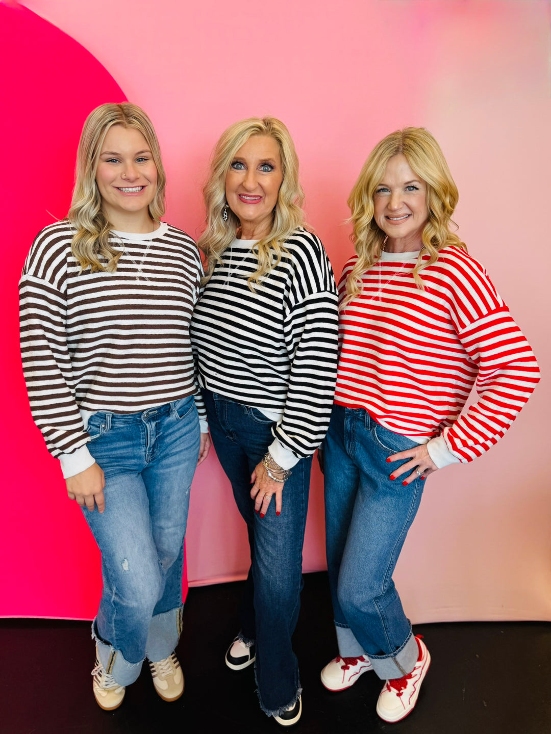 Black Striped Pullover