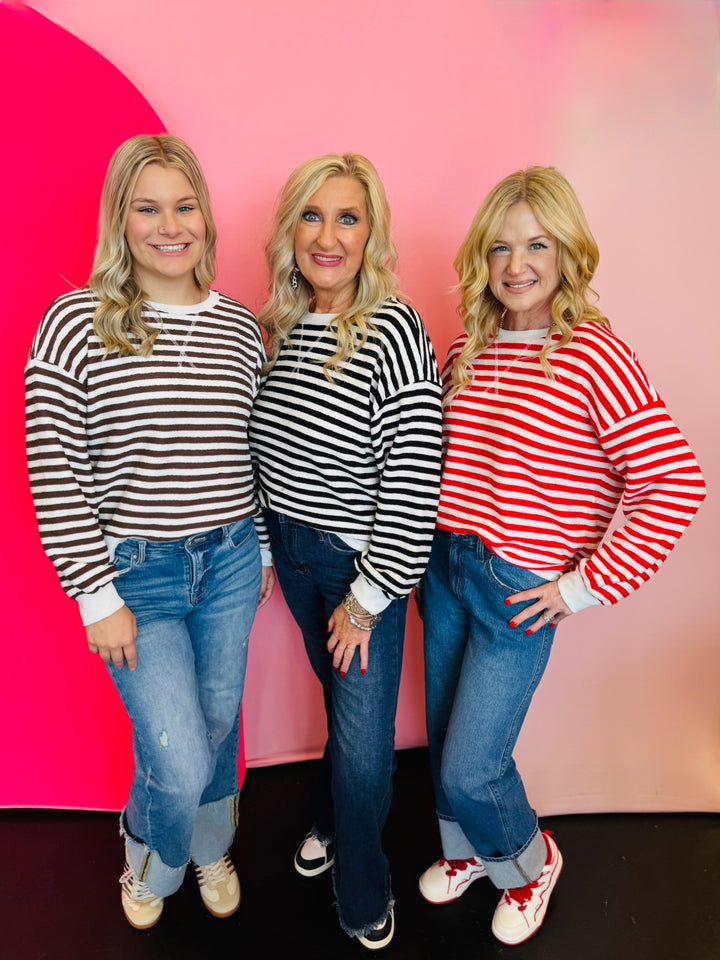 Black Striped Pullover