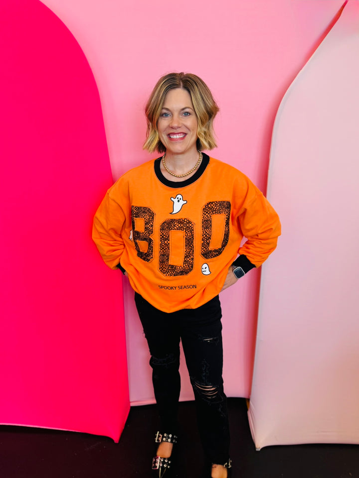 Halloween Spooky Face Ghost Sweatshirt