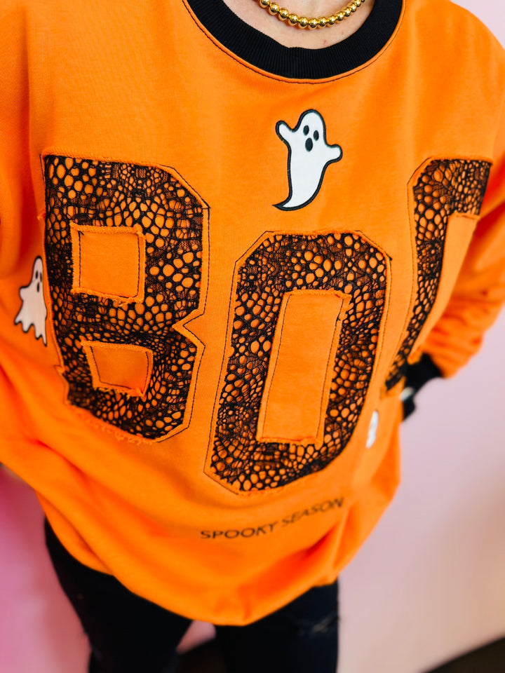 Halloween Spooky Face Ghost Sweatshirt
