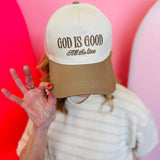 God Is Good Ash Mocha Trucker Hat