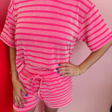 Hot Pink Striped Comfort Set