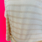 Sand Beige Striped Comfort Set